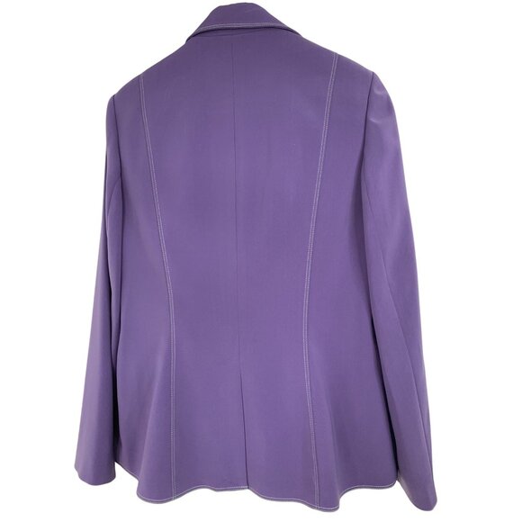 Travis Ayers Purple Two-Piece Pantsuit Size 12/14  RM10201 NWT Lined Blazer - Picture 13 of 16